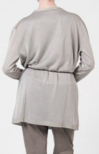 Twin-set in lurex con cintura