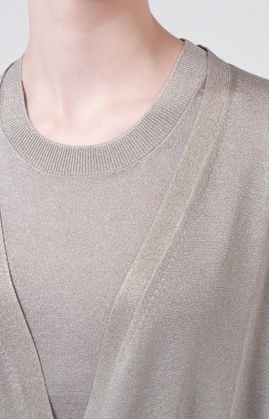 Twin-set in lurex con cintura