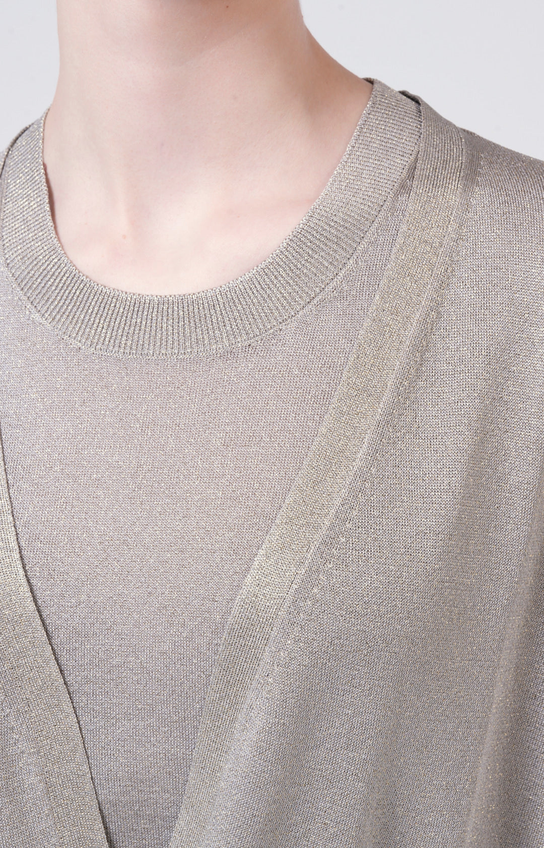 Twin-set in lurex con cintura