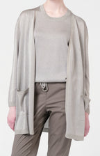 Twin-set in lurex con cintura